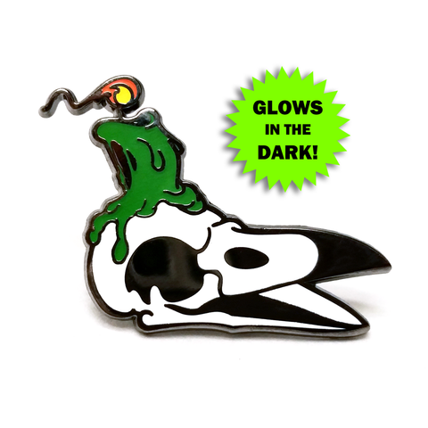 Laughing Crow Candle Co. Enamel Pin (Green Variant)
